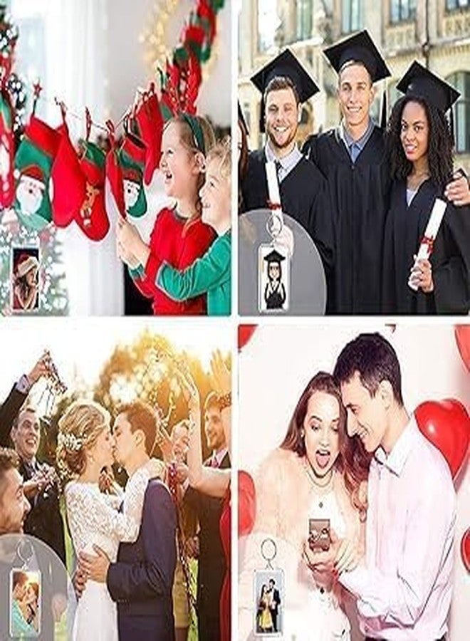 سلسلة مفاتيح بإطار صور بلاستيكي شفاف من وينتويناب، أشكال مستطيلة، سلاسل مفاتيح صور فارغة، عرض صور، مشابك بلاستيكية فارغة، حوامل صور، ألبومات، إطارات وملحقات، سلسلة مفاتيح سيارة - Image 3